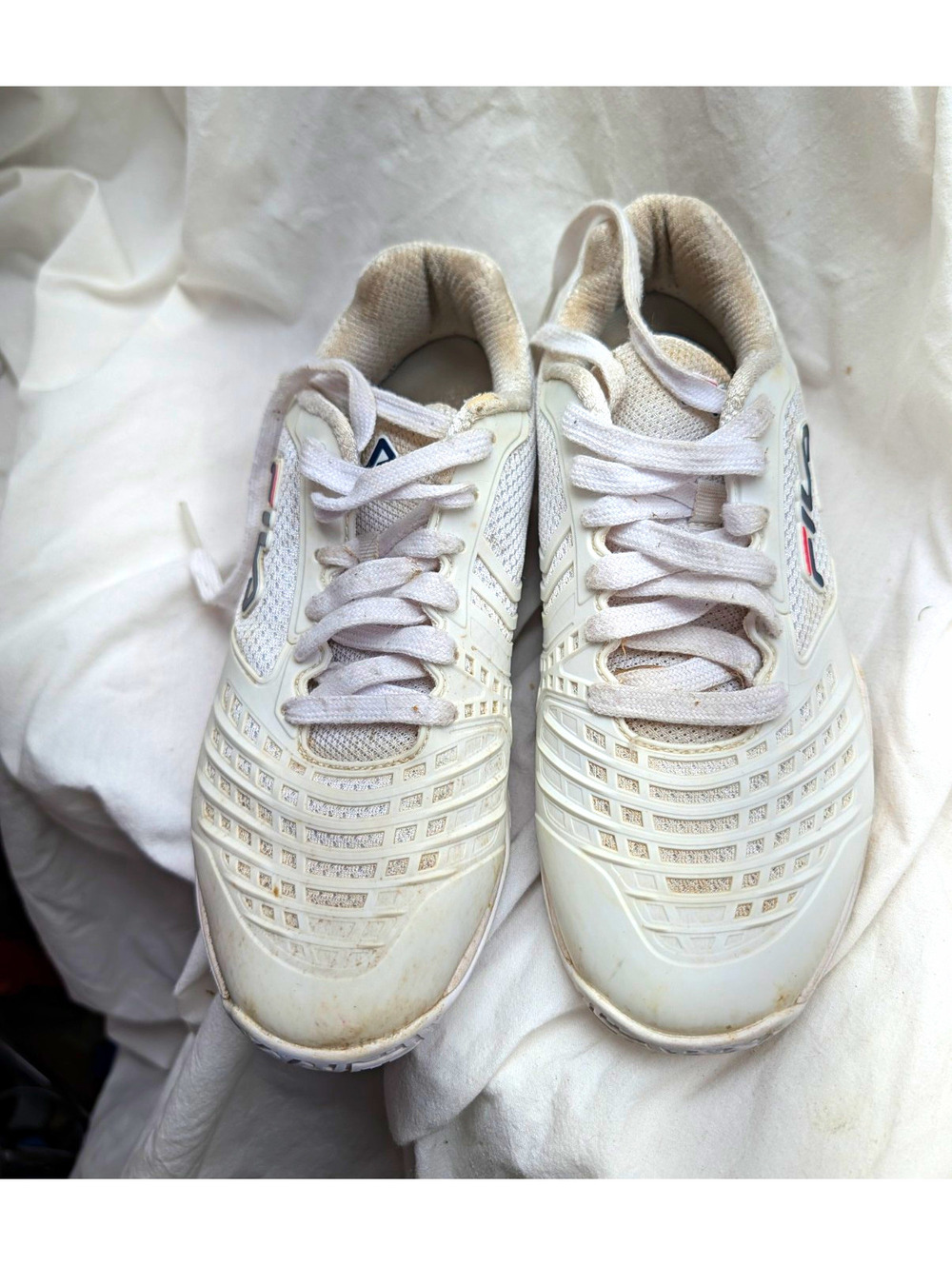 FILA Energized Men's White Tennis Racquet Sport Shoes US 8 Medium Width